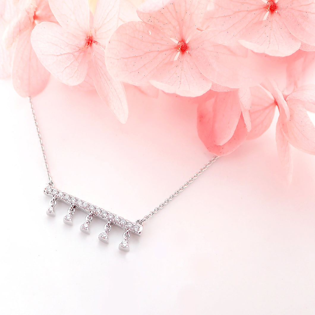 18K白金鑽石頸鍊